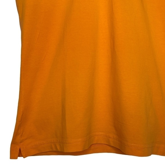 LILLY PULITZER Embroidered Palm Logo Knit Polo Shirt in Tangerine Orange - Picture 5 of 10